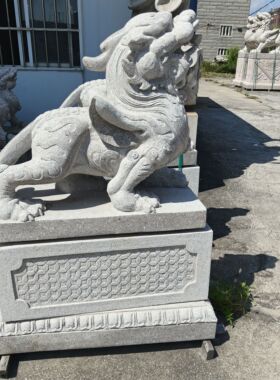 庭院门口石雕貔貅摆件公司酒店企业门口石雕貔貅摆件石雕貔貅定制