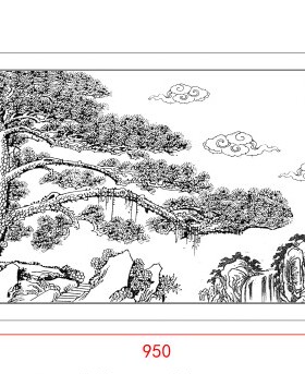 石材浮雕灰度图白描图cad雕刻图方案布局 石雕图案设计深化施工图