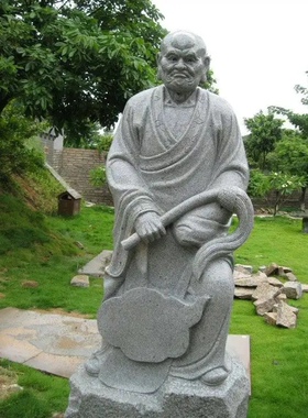 石材雕刻人物石雕五百罗汉 寺院景区花岗岩雕刻500罗汉尊者定制