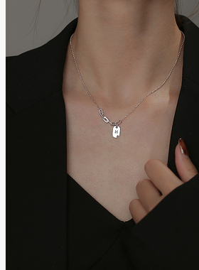 饰悟银饰纯银字母项链