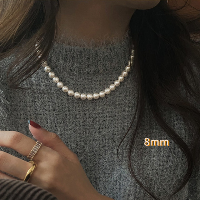 Decorated Wu Zhengyuan Highlight Pearl Necklace Necklace for Women