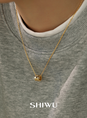 蜂巢小蛮腰路路通转运锁骨项链