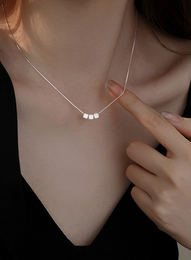 饰悟925纯银女碎银子项链网红款