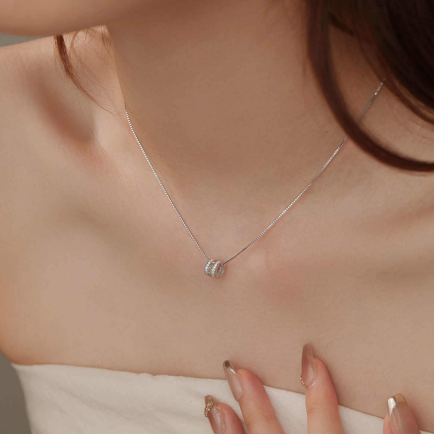 小蛮腰S925纯银项链女款2025新款爆款银饰项链轻奢小众锁骨链配饰,淘宝优惠券,粉丝福利购,淘宝优惠卷