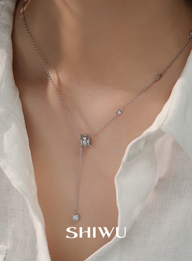 爆闪锆石小蛮腰蜂巢锁骨链新款