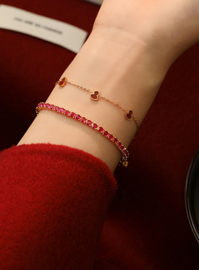 新年红葫芦本命年手链红色手饰女