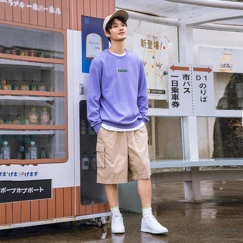 BOX 361运动卫衣男2022秋季新款套头卫衣男士圆领潮流休闲套头衫_运动服_休闲服装
