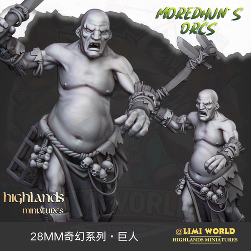 28MM奇幻系列蛮荒兽人合集一旧世界1/56战棋锤树脂桌游跑团模型 - 图2