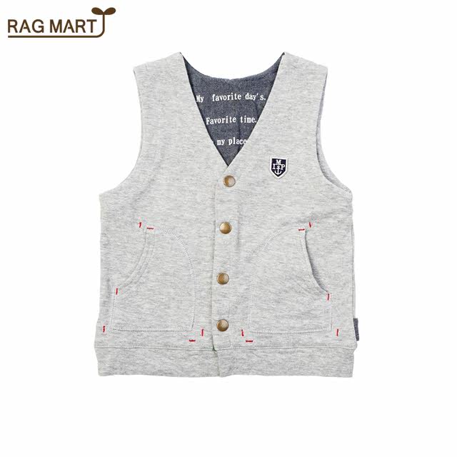 Ragmart Japanese Children S Clothing 19 Spring And Autumn New Children Boys Open Chest Vest Jacket