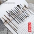 鎏金熟铜锏秦琼武器撒手锏隋唐演义秦淑宝武器古风手办摆件玩具男