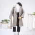 Áo khoác hoa nữ nhỏ B & 14 xuân 2019 áo gió mới giản dị đôi áo khoác dài tay màu sắc rắn - Trench Coat