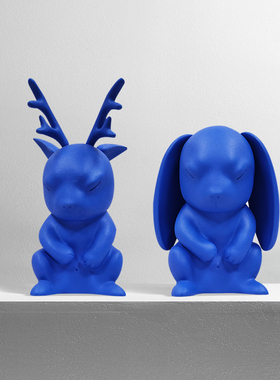 蓝色创意树脂客厅简约现代