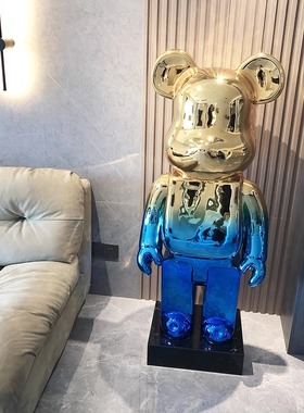 玻璃钢暴力熊落地大摆件乔迁礼品