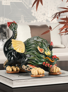 再发现陶瓷霸王貔貅摆件新中式