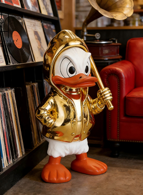 网红唐老鸭卡通树脂客厅装饰摆件