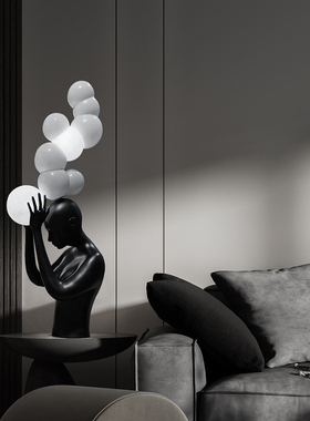 树脂客厅落地摆件样板间人形雕塑