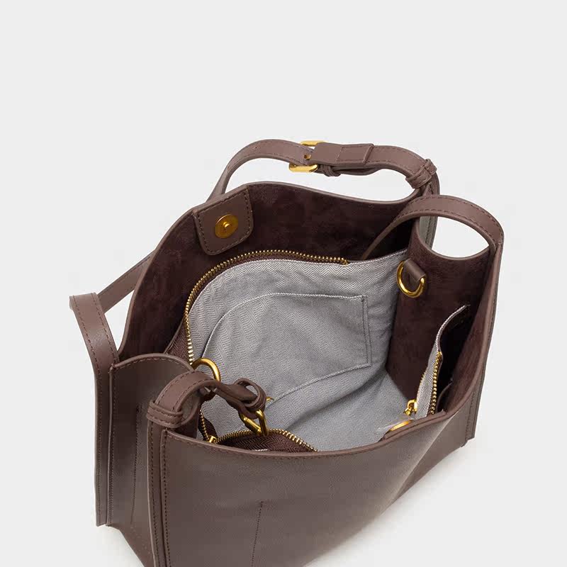 newlonpa软皮女大容量小众潮托特包 newlonpa纽隆帕女士包袋