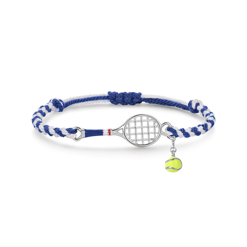 梵誓【冠军同款】网球拍手链手工编织复古拼色手绳情侣礼物运动风,淘宝优惠券,粉丝福利购,淘宝优惠卷