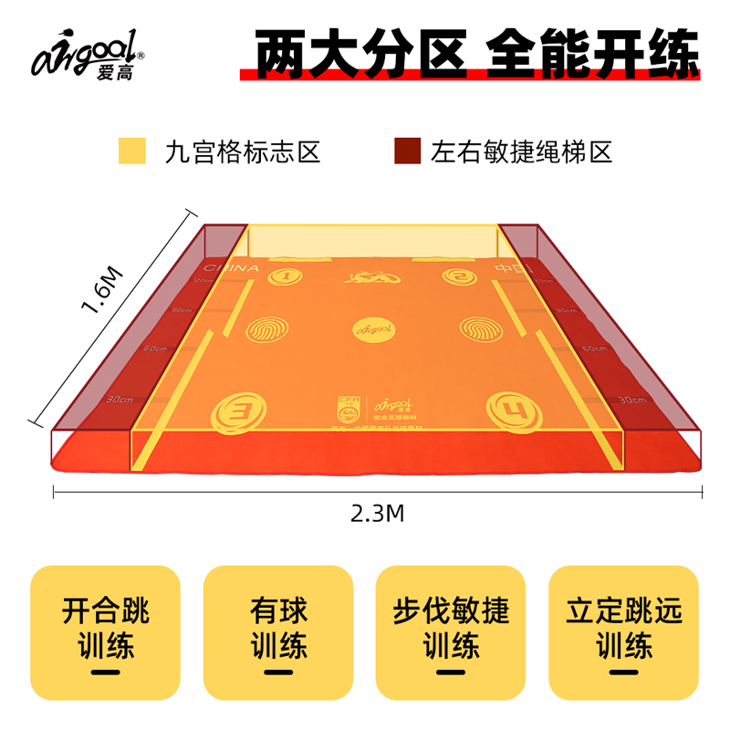 爱高室内足球训练毯训练垫隔音降噪防滑家用儿童足球毯训练器材 - 图0