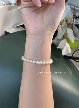 7mm天然淡水珍珠手链弹力绳手串