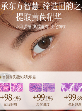 宫佩黄芪眼霜淡化眼纹黑眼圈眼袋紧致保湿提亮眼周女正品旗舰店