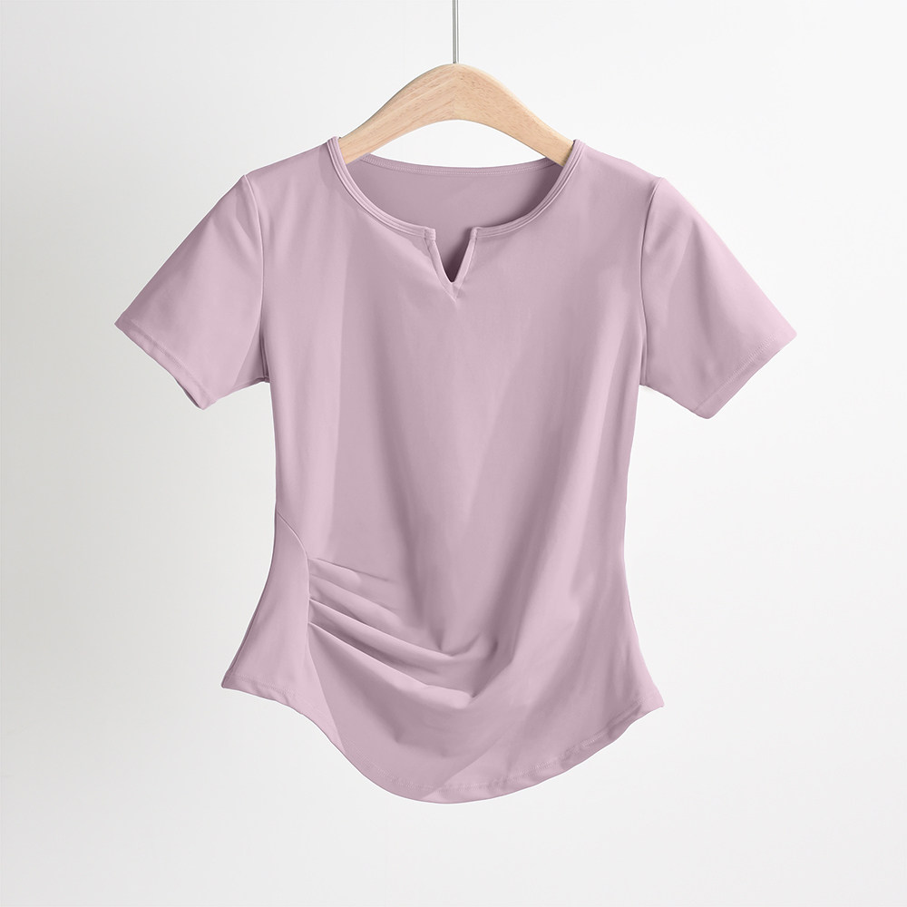 运动瑜伽服上衣女短袖t恤显瘦普拉提跑步训练紧身速干健身衣好看,淘宝优惠券,粉丝福利购,淘宝优惠卷