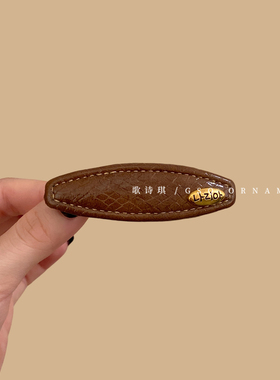 软皮质纹理小金标韩系复古bb夹