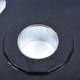Black rubber-coated two-hole hand-grabbing barbell plate, rubber-coated rubber flying bell hand-grabbed large-hole household weight lifting plate