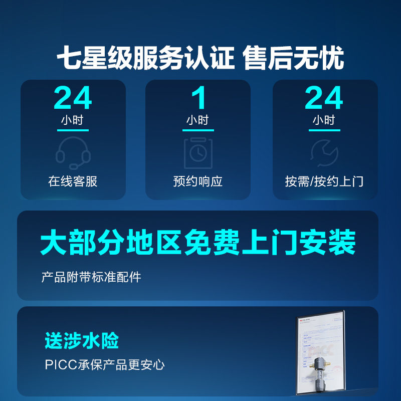 政府补贴安吉尔前置过滤器家用饮水机自动反冲洗净水器全铜防爆