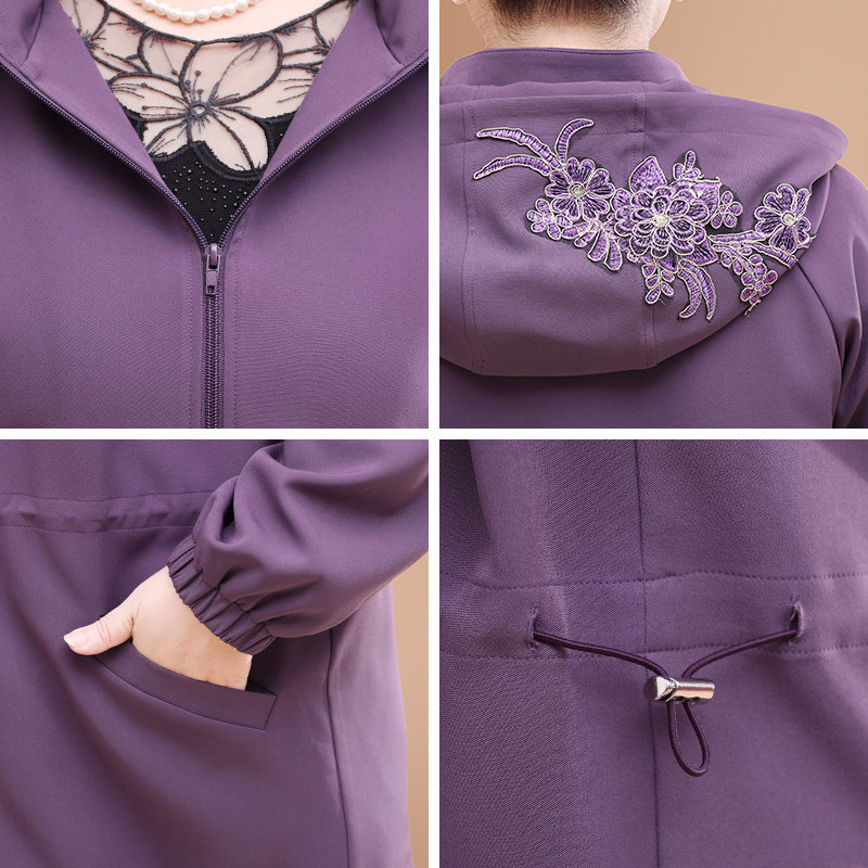 老太太秋装外套简约洋气2020开衫 优爱菲中老年女装