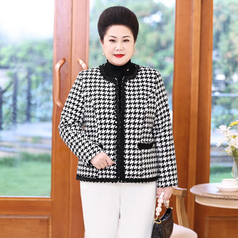 妈妈春装短款小香风阔太太薄外套 优爱菲中老年女装