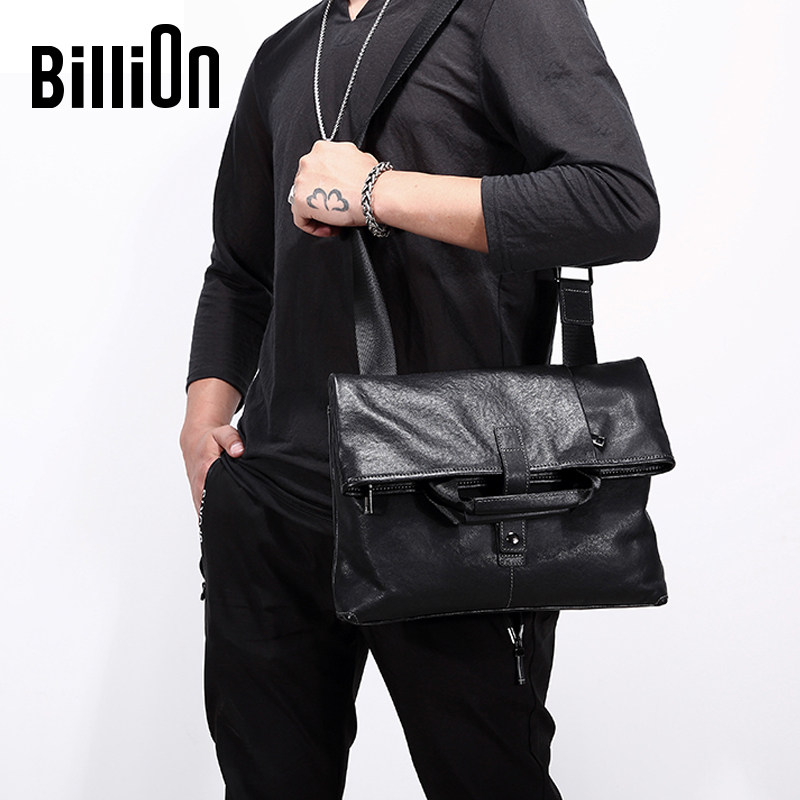 冷兽单肩包男真皮休闲手提男士包包 冷兽箱包男士包袋