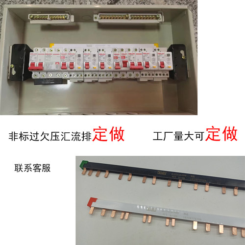 施耐德正泰德力西总开关过欠压专用汇流排2P4极63A空开接线排端子 - 图2