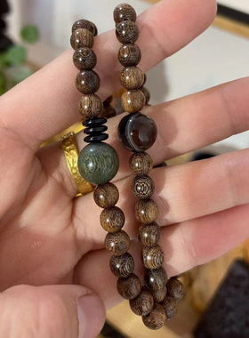 男女金丝檀木玛瑙文玩手串