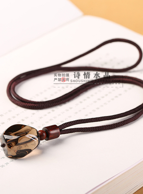 诗情男女天然水晶不规则随形挂件