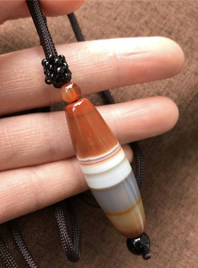 平安天珠缠丝毛衣链南红玛瑙原石