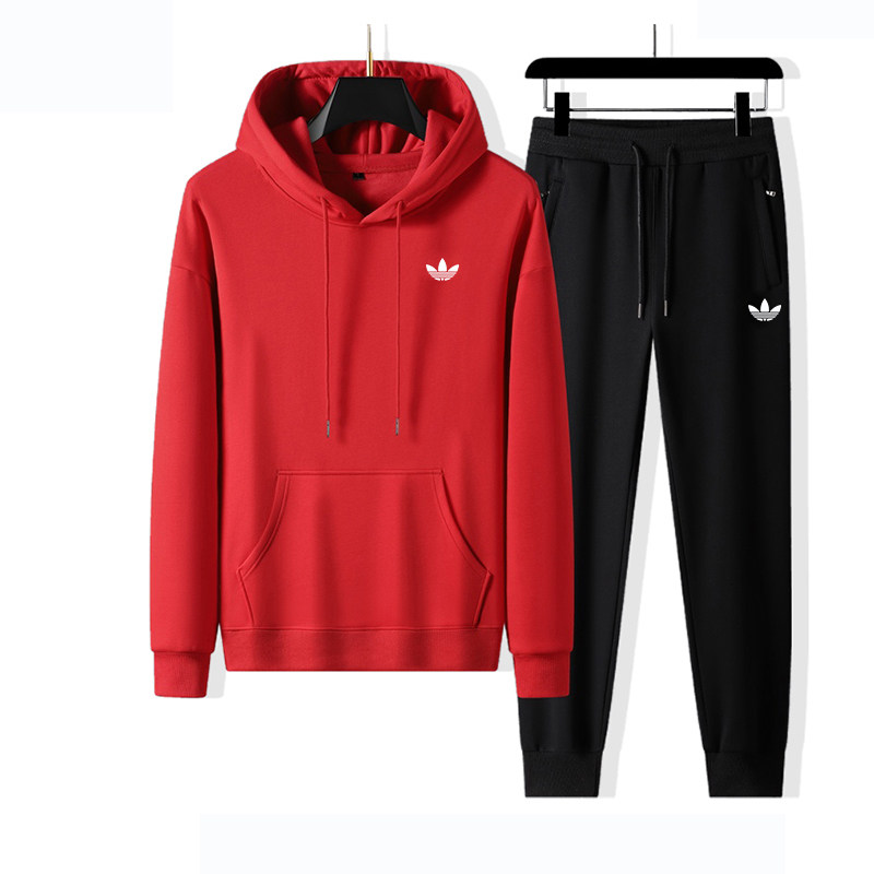 奥特莱斯运动连帽卫衣套装男秋冬款纯棉加绒加厚休闲运动服两件套,淘宝优惠券,粉丝福利购,淘宝优惠卷