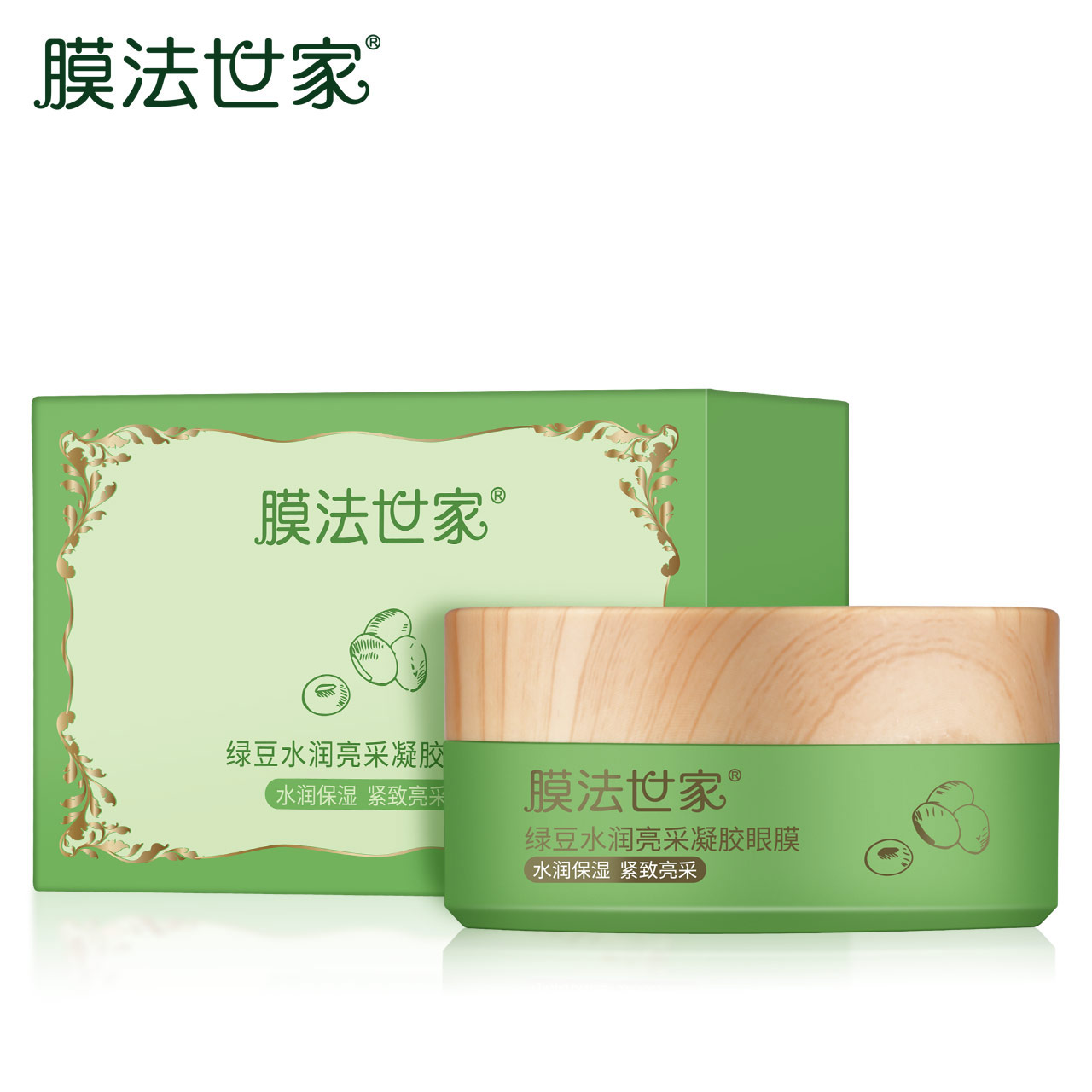 緊致亮采 60 膜法世家綠豆水潤亮采凝膠眼膜 片水潤保濕 緊致亮采 60 膜法世家綠豆水潤亮采凝膠眼膜 片水潤保濕