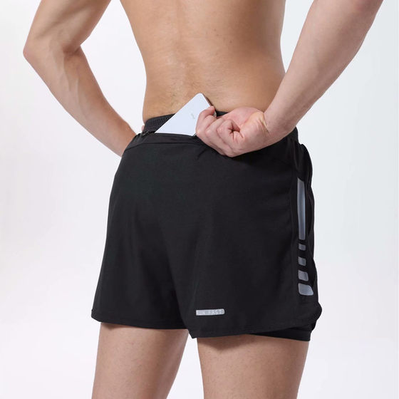 Professional marathon running shorts for men that can hold mobile phones