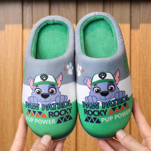 汪汪队儿童棉拖鞋秋冬宝宝室内棉拖男童女童居家用棉鞋非包跟防滑 - 图3