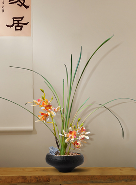 海虹雅林摆件客厅轻奢高档仿真花乔迁礼物玄关装饰客厅氛围感好物