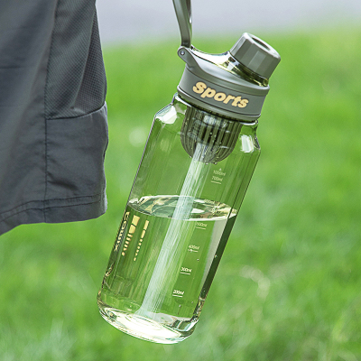 齐心茶水分离便携防摔运动水杯