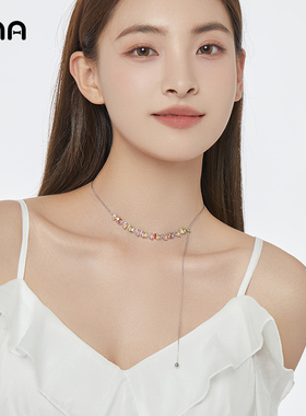 ona轻奢小众高级感彩锆项链女
