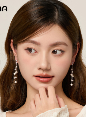 ona长款流苏925银针耳环女