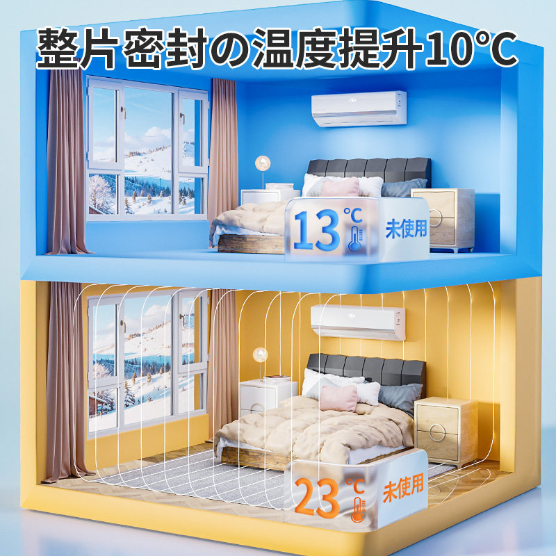 窗户挡风器密封冬天漏风防寒冻加厚塑料布封窗防风帘保温保暖膜,淘宝优惠券,粉丝福利购,淘宝优惠卷