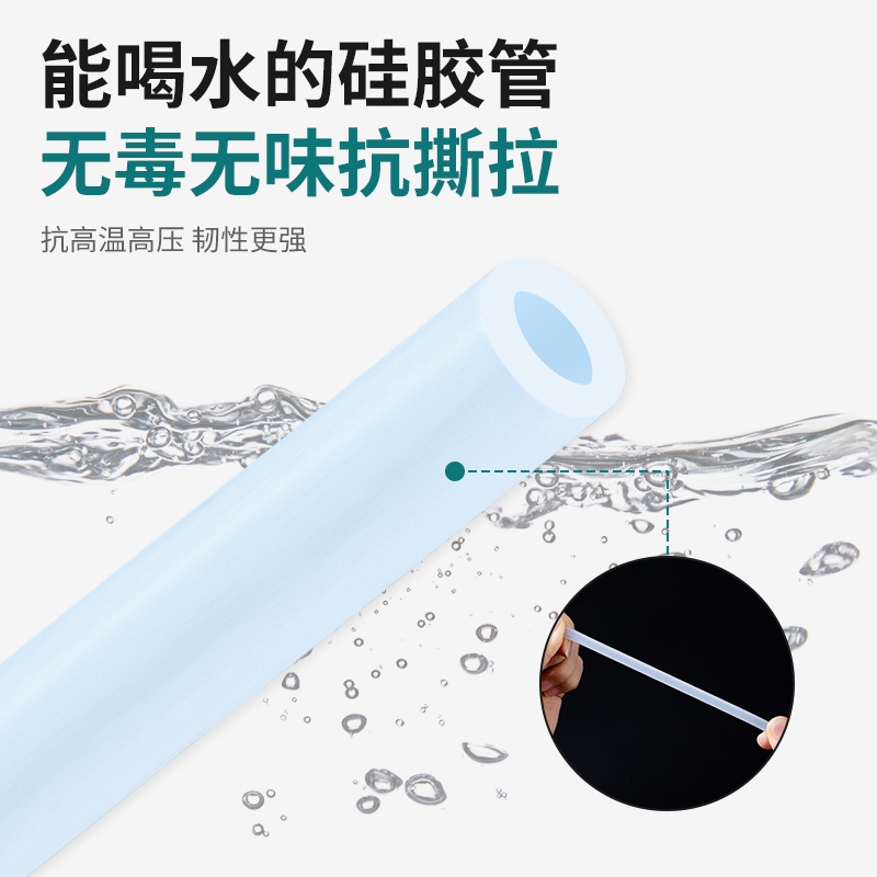 水族箱硅胶软水管鱼缸过滤器增氧气管潜水泵透明软管牛筋管网纹管 - 图0
