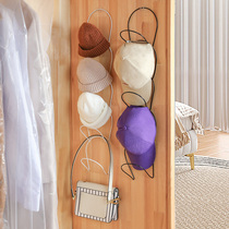 Hanging hat containing finishing deity Wall-mounted Dorm Room Wardrobe Door Rear Cloak Hook Creative bag Bag Shelf Multilayer