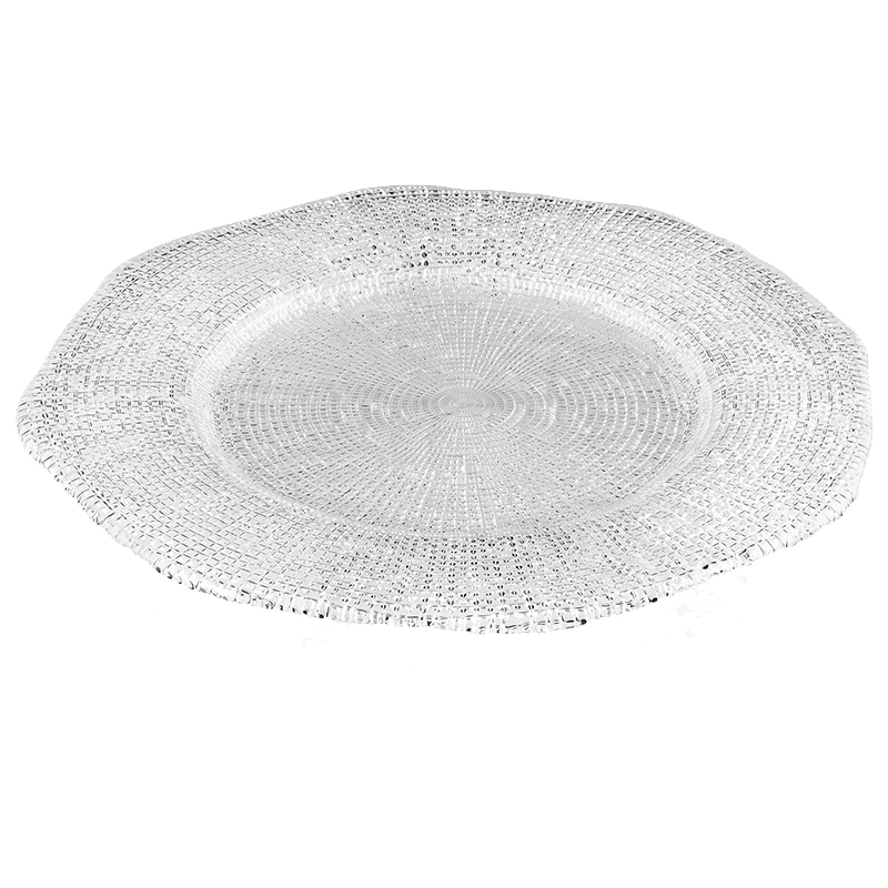 IVV意大利进口钻石干果盘水晶玻璃盘沙拉碗欧式客厅糖果盘西餐盘 - 图0
