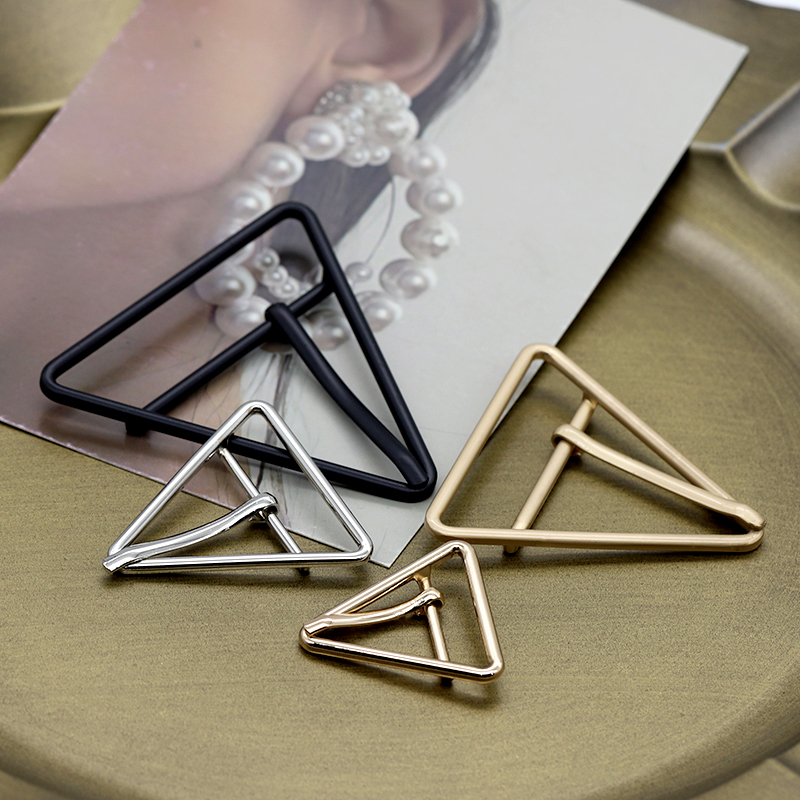 三角形金属腰带调节扣三档针扣日字扣女大衣外套腰带装饰五金配件 - 图1