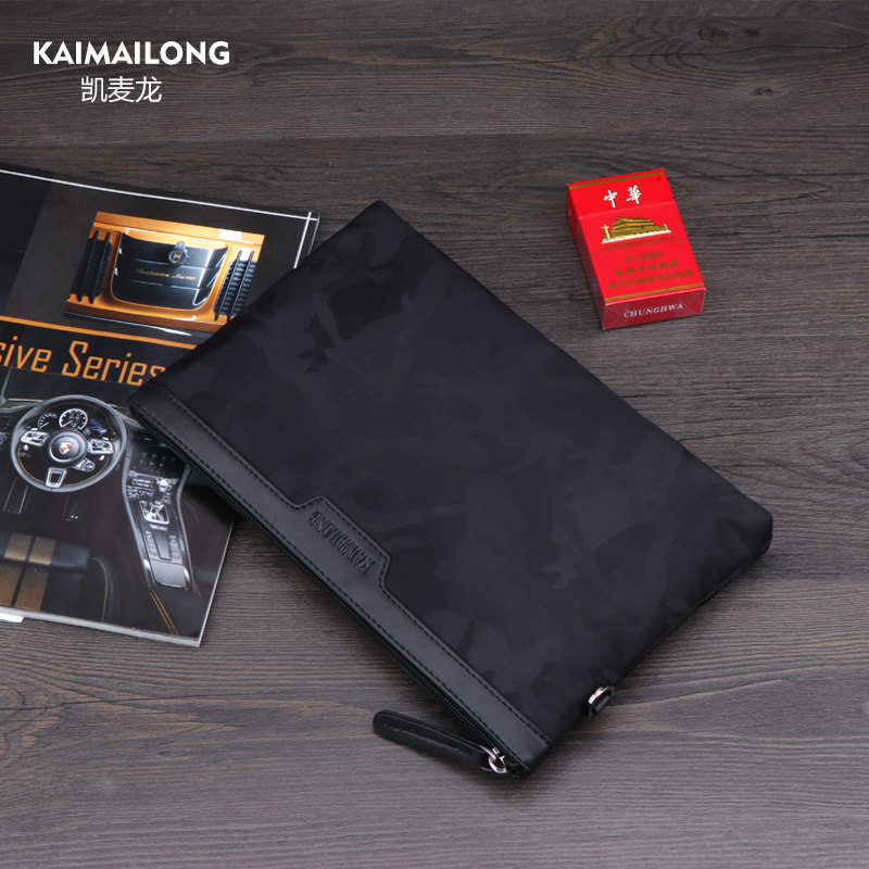 凯麦龙男士大容量手拿包韩版帆布包 凯麦龙箱包男士包袋